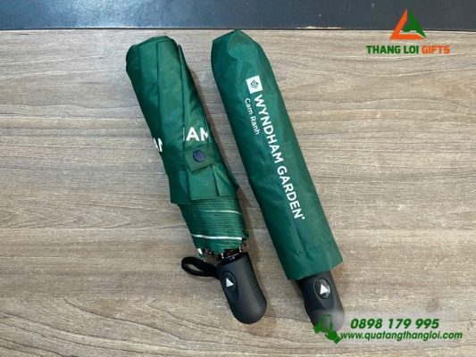 Ô Dù Cầm Tay Màu Xanh - In Logo Doanh Nghiệp WYNDHAM GARDEN