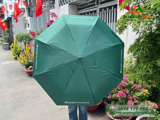 Ô Dù Cầm Tay Màu Xanh - In Logo Doanh Nghiệp WYNDHAM GARDEN