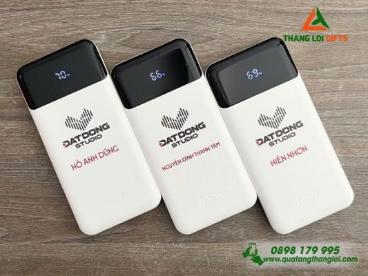 Pin Sạc Hoco 10.000mAh - In Logo Doanh Nghiệp Đất Đồng STUDIO