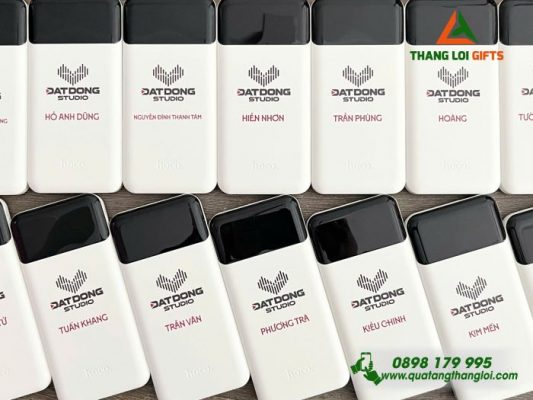 Pin Sạc Hoco 10.000mAh - In Logo Doanh Nghiệp Đất Đồng STUDIO