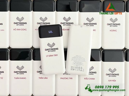 Pin Sạc Hoco 10.000mAh - In Logo Doanh Nghiệp Đất Đồng STUDIO