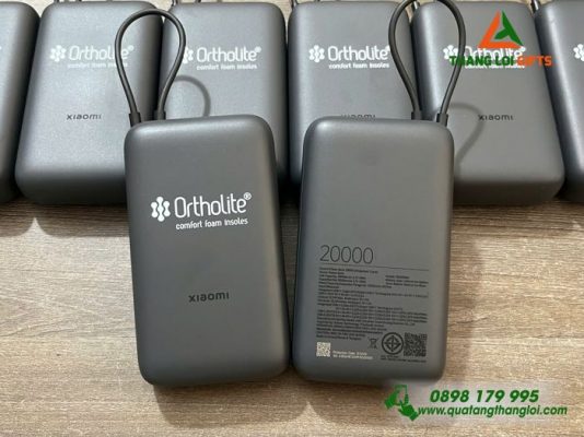 Pin Sạc Dự Phòng Xiaomi 20.000mAh – In Logo Doanh Nghiệp Ortholite