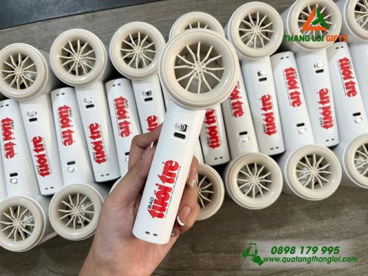 Quạt Cầm Tay Mini Màu Trắng - In Logo Báo Tuổi Trẻ