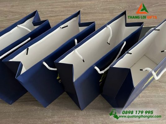 Túi Giấy Ivory Màu Xanh – In Logo Doanh Nghiệp SST TRAVEL
