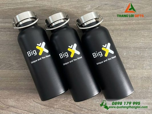 BGN 10 - Bình Giữ Nhiệt Có Quai Xách Inox In Khắc Logo Theo Yêu Cầu