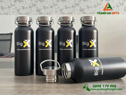 BGN 10 - Bình Giữ Nhiệt Có Quai Xách Inox In Khắc Logo Theo Yêu Cầu