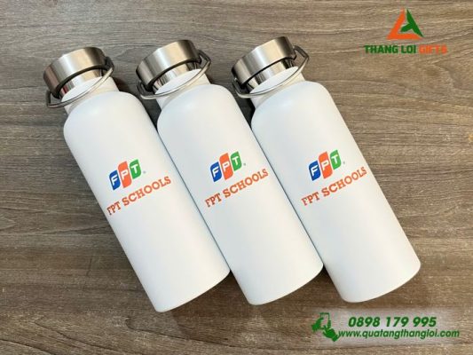 BGN 10 - Bình Giữ Nhiệt Có Quai Xách Inox In Khắc Logo Theo Yêu Cầu