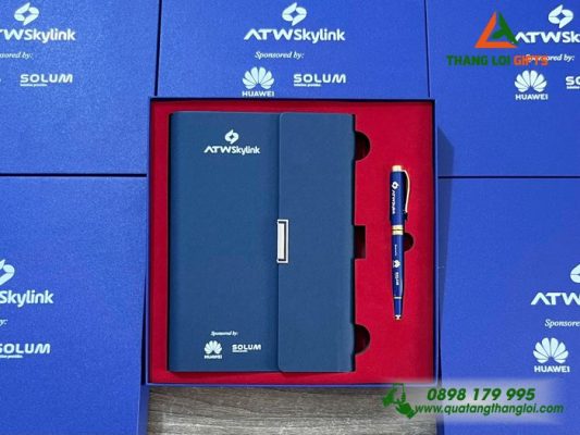Combo Quà Tặng (Sổ+Bút) – In Khắc Logo Doanh Nghiệp HUAWEI