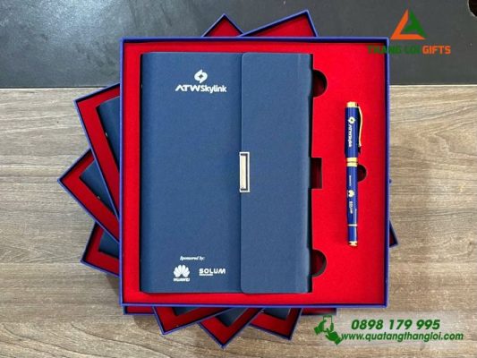 Combo Quà Tặng (Sổ+Bút) – In Khắc Logo Doanh Nghiệp HUAWEI