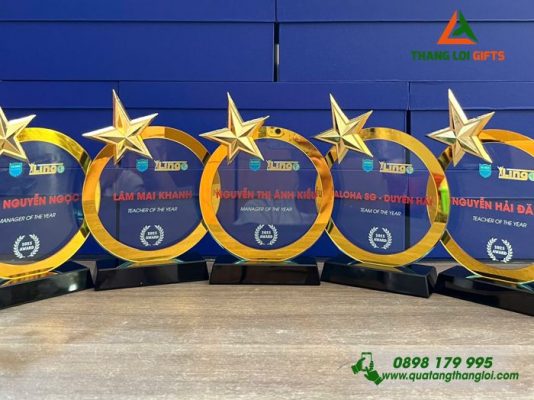 Cup Pha Lê Tròn – In Logo Trung Tâm Ngoại Ngữ ALOHA Sài Gòn