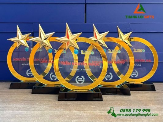 Cup Pha Lê Tròn – In Logo Trung Tâm Ngoại Ngữ ALOHA Sài Gòn