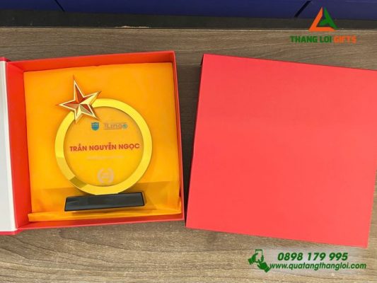 Cup Pha Lê Tròn – In Logo Trung Tâm Ngoại Ngữ ALOHA Sài Gòn