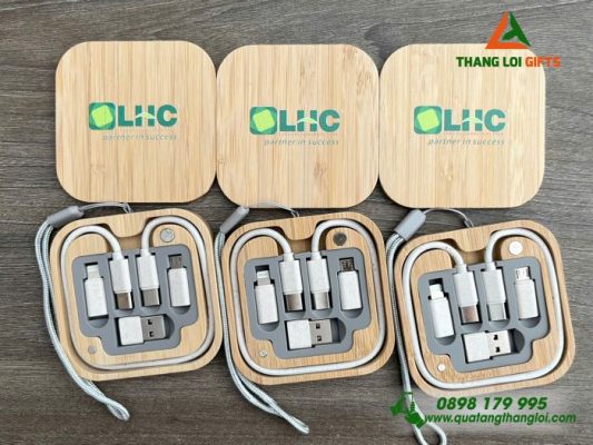Cáp Sạc Đa Năng 5in1 – In Logo Doanh Nghiệp Long Hậu LHC