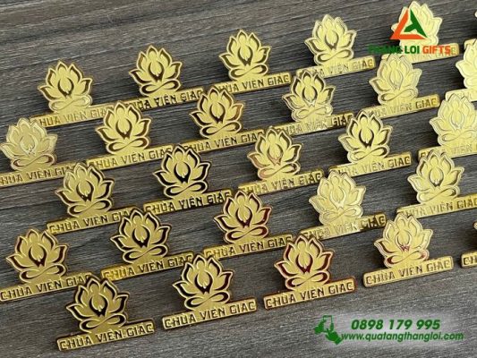 Huy Hiệu Cài Áo Hình Hoa Sen – Logo Chùa Viên Giác