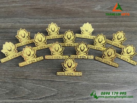 Huy Hiệu Cài Áo Hình Hoa Sen – Logo Chùa Viên Giác