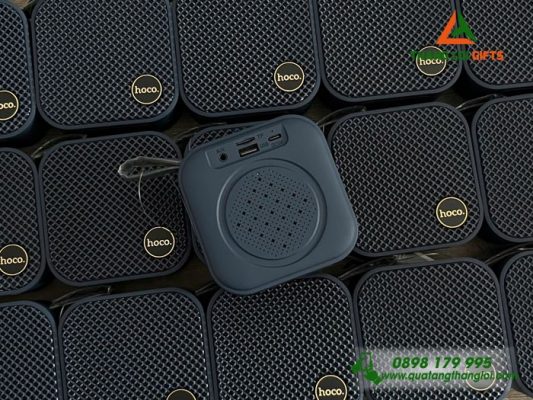 Loa Bluetooth Hoco Màu Xanh Navy – In Logo Dòng Máu Anh Hùng