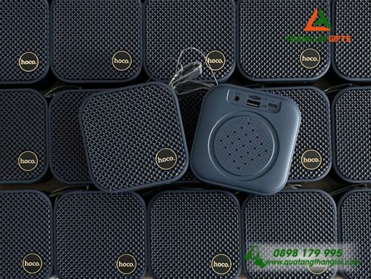 Loa Bluetooth Hoco Màu Xanh Navy – In Logo Dòng Máu Anh Hùng
