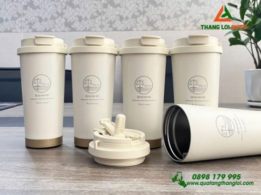 Ly Giữ Nhiệt 530ml - Khắc Logo Trường ĐH Luật - ĐHQG Hà Nội