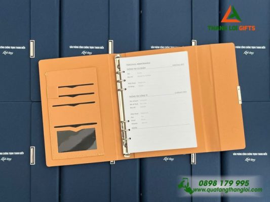 Sổ Da Bìa Còng Gập 3 - In Tên Văn Phòng Công Chứng Trịnh Thanh Điền