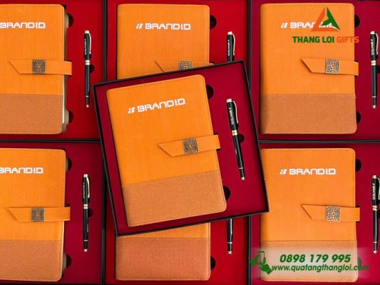 Set Quà Tặng (Sổ+Bút) - In Khắc Logo Doanh Nghiệp BRAND ID
