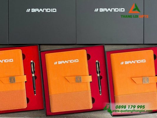 Set Quà Tặng (Sổ+Bút) - In Khắc Logo Doanh Nghiệp BRAND ID