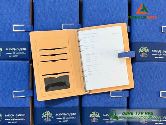 Sổ Da Bìa Còng - In Logo Khu Du Lịch Sinh Thái Sài Gòn Cần Giờ Resort