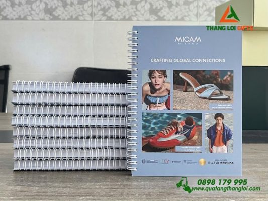 Sổ Tay Lò Xo – In Logo Hình Ảnh Sự Kiện MICAM Milano