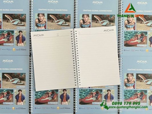 Sổ Tay Lò Xo – In Logo Hình Ảnh Sự Kiện MICAM Milano