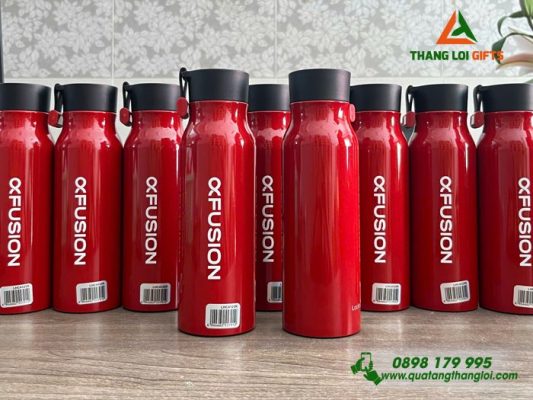 Bình Giữ Nhiệt Lock&Lock LHC4125 Màu Đỏ In Logo FUSHION