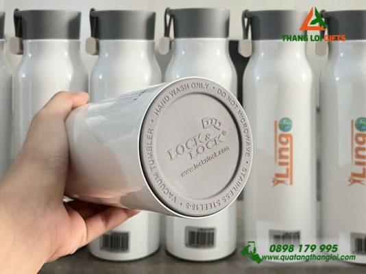 Bình Giữ Nhiệt Lock&Lock - In Logo Trung Tâm Ngoại Ngữ ALOHA Sài Gòn