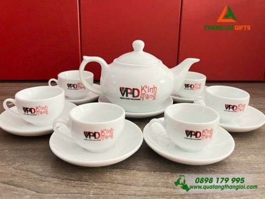 Bộ Ấm Trà In Logo Doanh Nghiệp Minh Phát Holdings