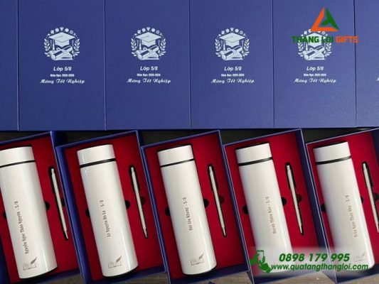 Combo Quà Tặng (Bình+Bút) - In Khắc Tên Mừng Ngày Tốt Nghiệp