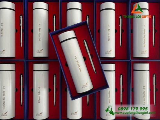 Combo Quà Tặng (Bình+Bút) - In Khắc Tên Mừng Ngày Tốt Nghiệp