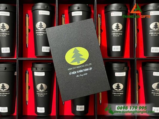 Combo Quà Tặng (Ly Lock+Bút) - In Khắc Logo MIEN TAY MEDICAL