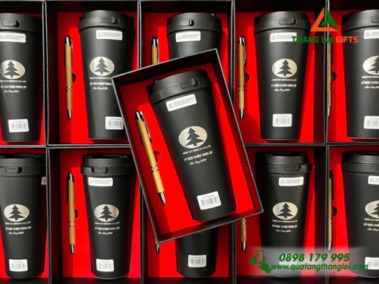 Combo Quà Tặng (Ly Lock+Bút) - In Khắc Logo MIEN TAY MEDICAL