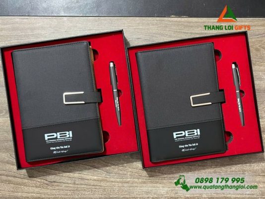 Set Quà Tặng (Sổ+Bút) - In Khắc Logo PBI Personal Branding Institute