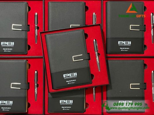 Set Quà Tặng (Sổ+Bút) - In Khắc Logo PBI Personal Branding Institute