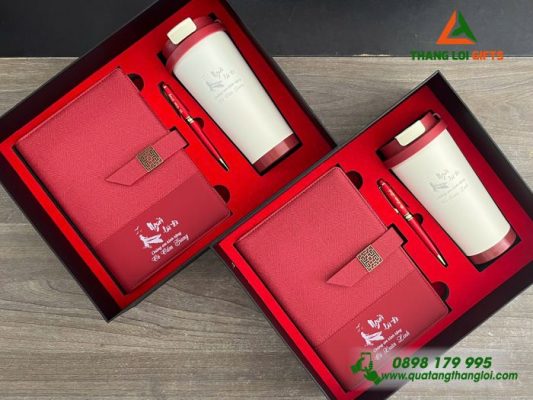 Combo Quà Tặng (Sổ+Ly+Bút) - In Khắc Nội Dung Tri Ân Người Lái Đò
