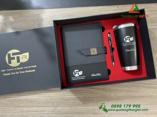 Set Quà Tặng (Sổ+Ly+Bút) In Khắc Logo Doanh Nghiệp Hiệp Thành