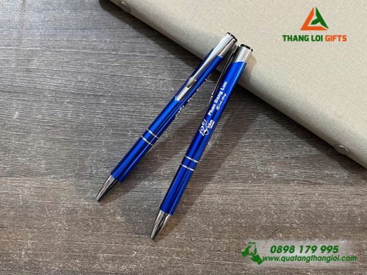 Bút Bi Kim Loại Bấm - Khắc Logo Trường THPT Phan Đăng Lưu