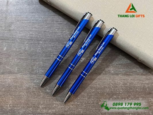 Bút Bi Kim Loại Bấm - Khắc Logo Trường THPT Phan Đăng Lưu