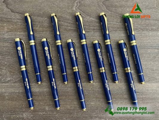 Bút Ký Kim Loại Nắp - Khắc Logo Doanh Nghiệp Hải Minh Shopping