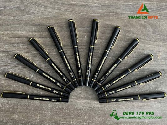 Bút Ký Kim Loại Màu Đen - Khắc Tên Bệnh Viện ĐKKV Long Khánh