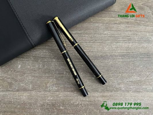 Bút Ký Kim Loại Màu Đen - Khắc Tên Bệnh Viện ĐKKV Long Khánh