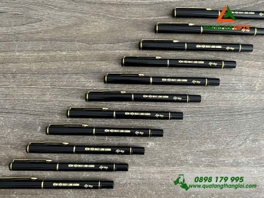 Bút Ký Kim Loại Màu Đen - Khắc Tên Bệnh Viện ĐKKV Long Khánh