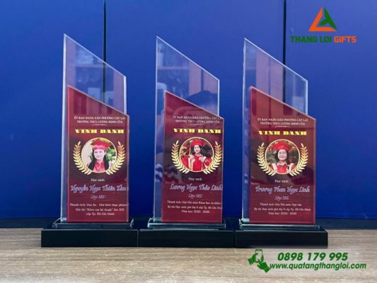 Cup Pha Lê - In Hình Ảnh Logo Trường THCS Lương Định Của