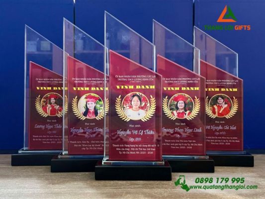 Cup Pha Lê - In Hình Ảnh Logo Trường THCS Lương Định Của