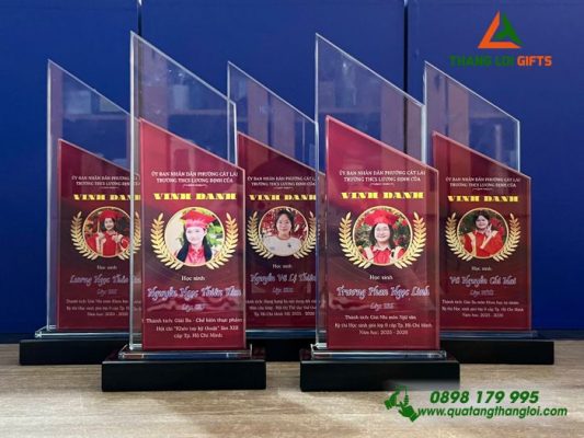 Cup Pha Lê - In Hình Ảnh Logo Trường THCS Lương Định Của
