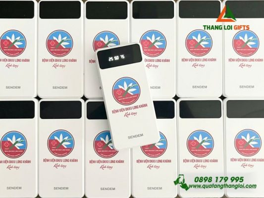 Pin Sạc Dự Phòng SenDem - In Logo Bệnh Viện ĐKKV Long Khánh