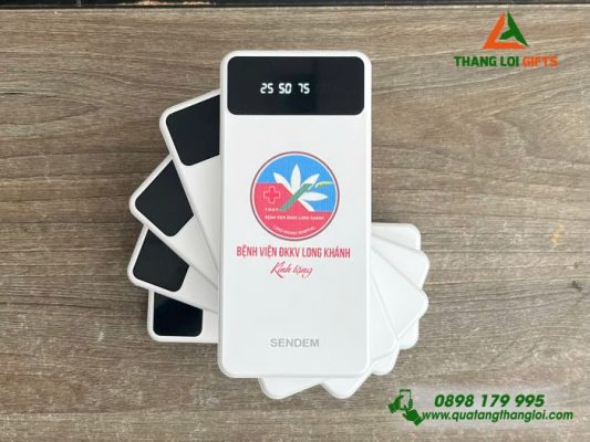 Pin Sạc Dự Phòng SenDem - In Logo Bệnh Viện ĐKKV Long Khánh